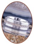 JB Memorials Tungsten Carbide Special Cremation Ash Ring with Satin Finished Front - RB048HT
