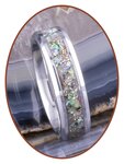 Abelone - Cremation Ash Ring - 6 or 8mm wide - JCRA003-4M2B