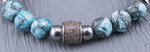 JB Memorials Synt. Turquoise Maifanite Stone Ash Bracelet - KHA032