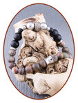 JB Memorials Onyx and Natural Stone Ash Bracelet - KHA040