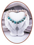 JB Memorials Exclusive Gem Bead - Jasper & Synthetic Opal Memorial Ash Bracelet  KHA039 