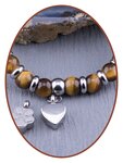 JB Memorials Exclusive Tigereye Onyx Memorial Ash Bracelet  KHA041