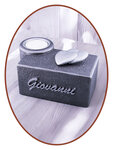 Mini Ash Urn with Tealight Holder 'Name & Hearts' - HMP661B