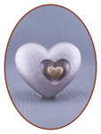 Mini Ash Urn 'Heart in Heart' in Different Colors - HMP613R
