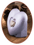 Mini Ash Urn 'Heart in Heart' in Different Colors - HMP613R