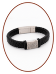 Stainless Steel Leather Fingerprint Ash Bracelet - ASB050-Z