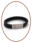 Stainless Steel Vintage Leather Cremation Ash Bracelet - ASB029N
