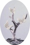 Mini Ash Urn 'Butterflies in Tree' in Different Colors - HMP667B