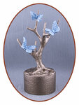 Mini Ash Urn 'Butterflies in Tree' in Different Colors - HMP667B