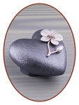 Mini Ash Urn 'Heart and Orchid' in Different Colors - HMP688