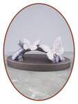 Mini Ash (Duol) Urn 'Birds - Butterflies on a tree trunk'  in Different Colors - HMP691