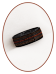 JB Memorials Natureline Ceramic Zirconium / Wood Cremation Ash and Hair Ring - WR015H