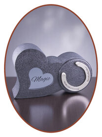 Mini Ash Urn &#039;Horseshoe in Heart&#039;  in Different Colors - HMP631H
