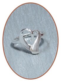 JB Memorials Sterling Zilveren Dames 'hart' As Ring - RB116