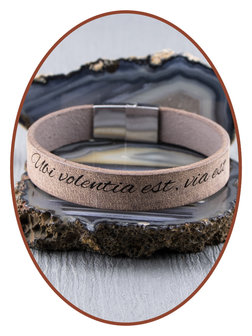 JB Memorials Stainless Steel Leather Ash Bracelet - ZAS014V