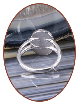 JB Memorials 925 Sterling Silver Cremation Design Ring -RB100B