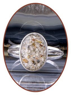 JB Memorials 925 Sterling Silver Cremation Design Ring -RB100B