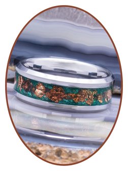 JB Memorials Tungsten Carbide &#039;Heavenly Treasured&#039; Cremation Ash Ring - JRB140HTF