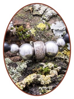 JB Memorials with Stainless steel and Stone Beads Ash Bracelet - KHA024