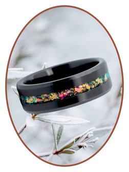 JB Memorials Ceramic Zirconium Special Cremation Ring Multi Color - JRB048BPK