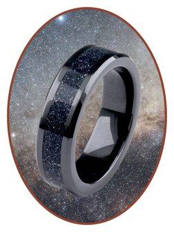 JB Memorials Ceramic Zirconium As Ring &#039;Infinite Universe&#039; 6mm - JRB145IU