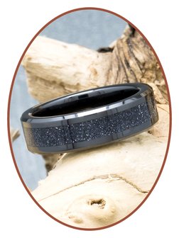 Cremation Ash Ring - &#039;Infinite Universe&#039; - 6 or 8mm width - JRB145IU-4M2B