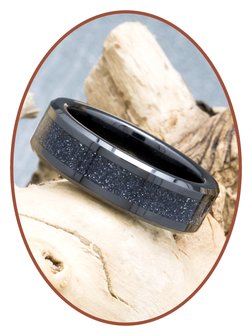 Cremation Ash Ring - &#039;Infinite Universe&#039; - 6 or 8mm width - JRB145IU-4M2B