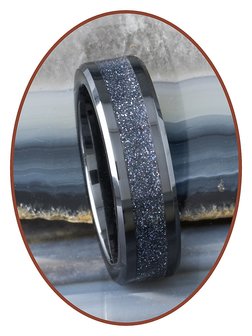 Cremation Ash Ring - &#039;Infinite Universe&#039; - 6 or 8mm width - JRB145IU-4M2B