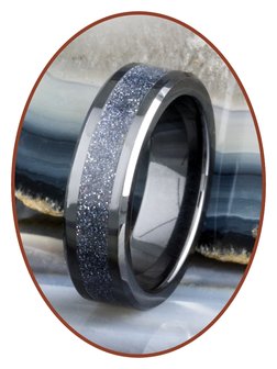 Cremation Ash Ring - &#039;Infinite Universe&#039; - 6 or 8mm width - JRB145IU-4M2B