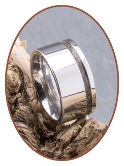 JB Memorials Cobalt Chrome Brede Dames As Ring - RB046D