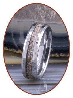 JB Memorials Tungsten Carbide Dames  As Ring - RB048D