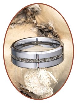 JB Memorials Tungsten Carbide Special Mens Cremation Ring - RB048H