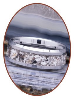 &#039;Natural&#039; Cremation Ash Ring - RB140SC-4M2B