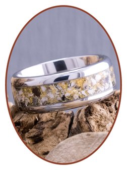 &#039;Natural&#039; Cremation Ash Ring - RB140SC-4M2B