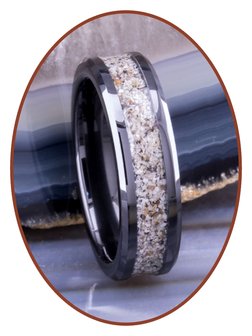 Cremation Ash Ring - Visible Ash Processing - 6 or 8mm wide - RB145-4M2B