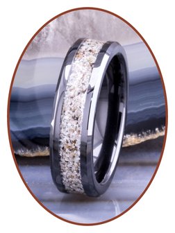Cremation Ash Ring - Visible Ash Processing - 6 or 8mm wide - RB145-4M2B