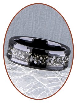 Cremation Ash Ring with Pyrite (apache gold) - RR002-4M2B