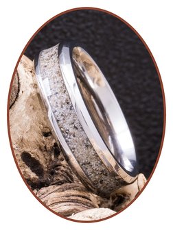 Cremation Ash Ring - Visible Ash Processing - 6 or 8mm width - TI003-4M2B