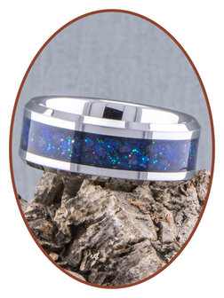 JB Memorials Ceramic Zirconium Special &#039;Night Sky&#039; Cremation Ring - CRC141NS