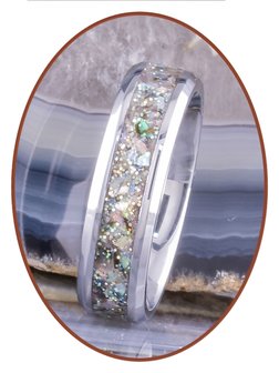 Abelone - Cremation Ash Ring - 6 or 8mm wide - JCRA003-4M2B