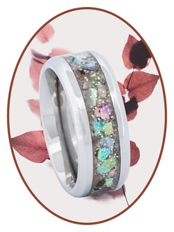 Abelone - Cremation Ash Ring - 6 or 8mm wide - JCRA003-4M2B