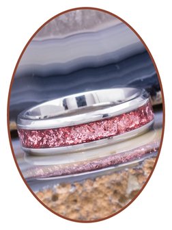 Colorful Cremation Ash Ring - 6 or 8mm wide - JCRA004-4M2B