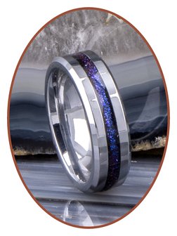 JB Memorials Tungsten Carbide 6mm Chroma Colored Ladies Cremation Ring - RB048CHR