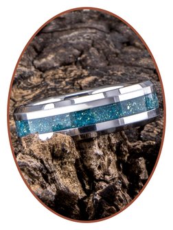 JB Memorials Tungsten Carbide &#039;Blue Gold&#039; Dames  As Ring - RB048DBG