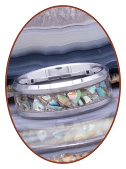 Abalone - Cremation Ash Ring - RB140AS-4M2B