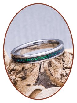 JB Memorials Tungsten Carbide Ladies Cremation Ring &#039;Chameleon&#039; 4mm - RB143C