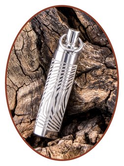 Stainless Steel &#039;Tube Fingerprint&#039; Cremation Pendant - B389V