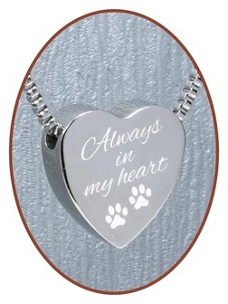 Edelstalen/RVS &#039;Always in my heart&#039; Dieren Ashanger - B304AD