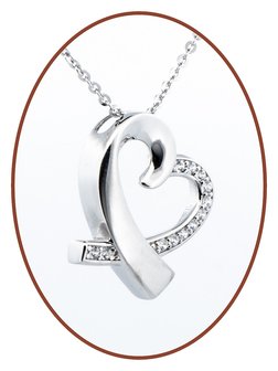 925 Sterling Silver Cremation Pendant &#039;in my heart&#039; - Z017