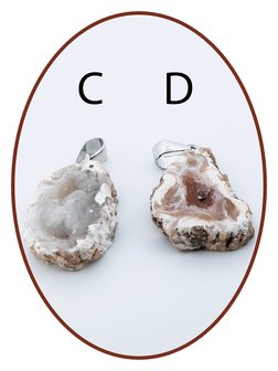 &#039;Protected by nature&#039; Natural Agate Cremation Ash Pendant JR003 - JR003